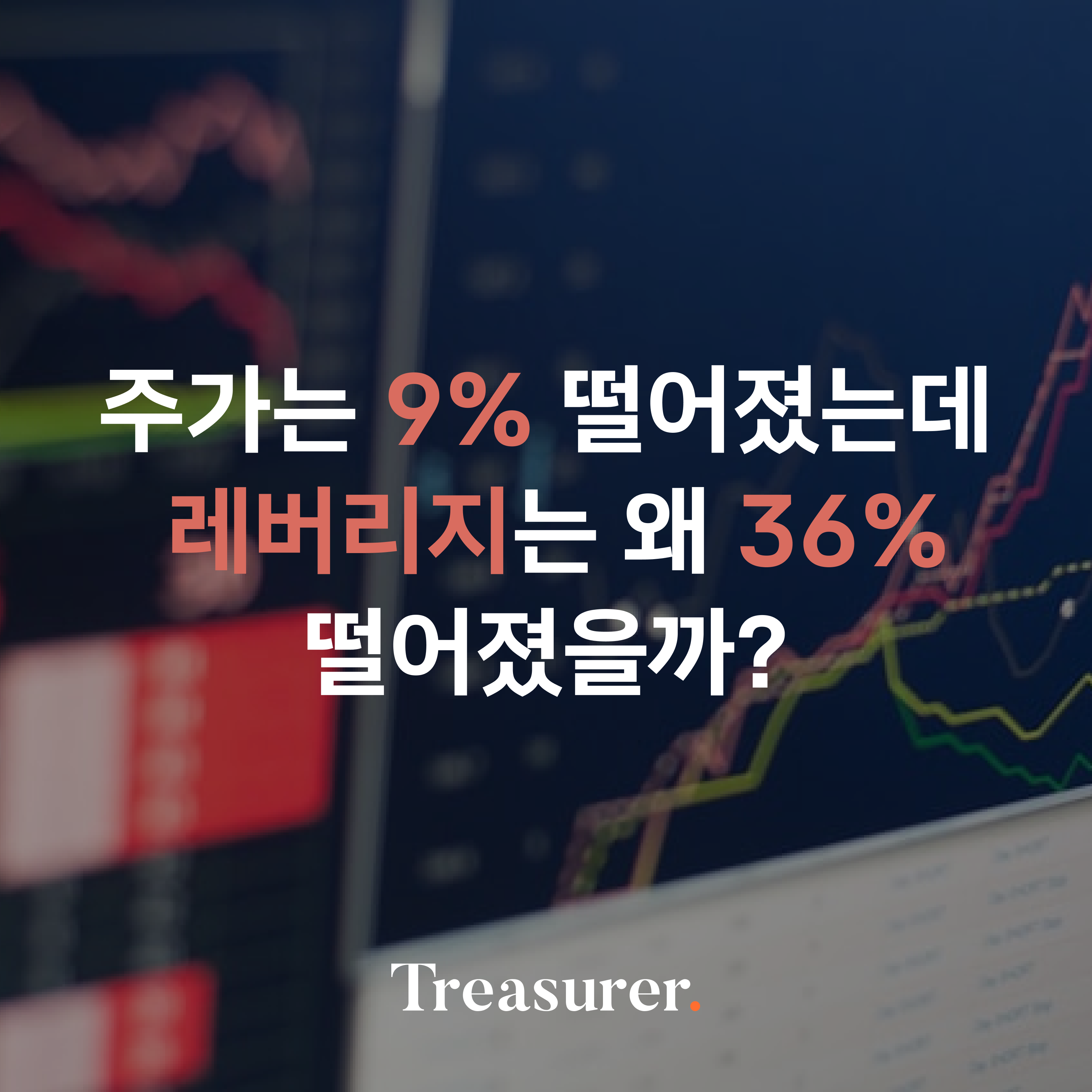 주가는 9% 떨어졌는데, 레버리지는 왜 36% 떨어졌을까?